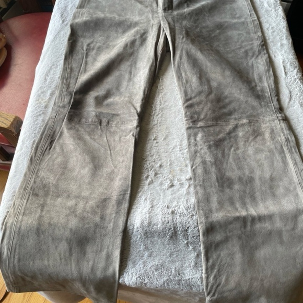 Catherine Stewart Gray Suede Pants size 14